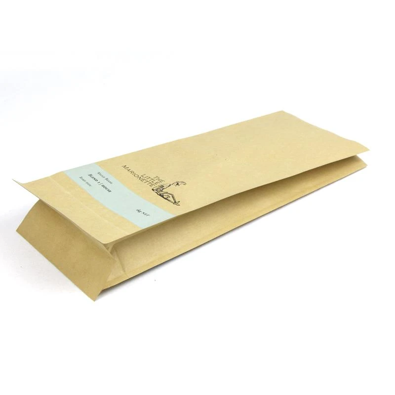 Kraft Paper Aluminium Foil Bag With Valve 8 Side Sealed