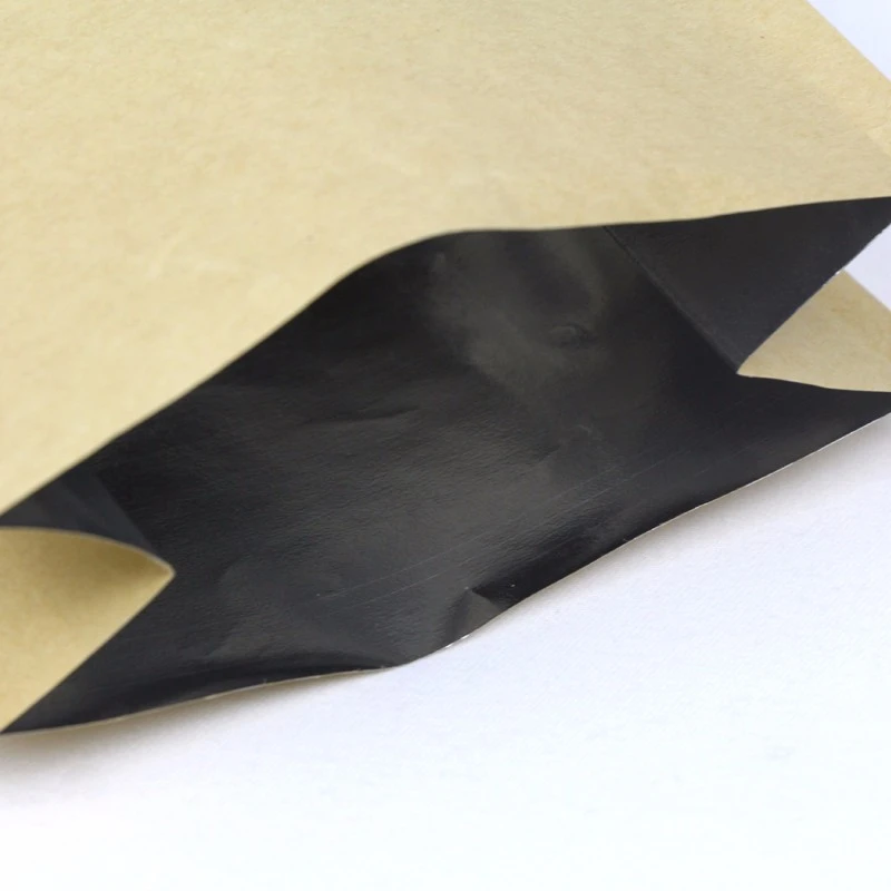 Kraft Paper Aluminium Foil Bag With Valve 8 Side Sealed