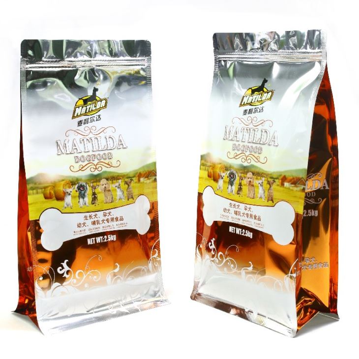 AL/MOPP/PET/PE Eight Edge-sealing Bag For Pet Food