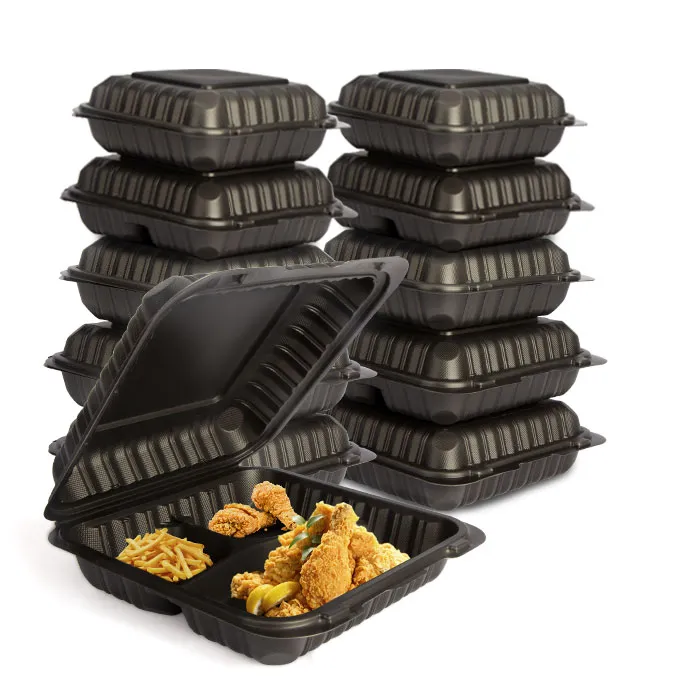 3 skyrių plastikiniai išėmimo konteineriai