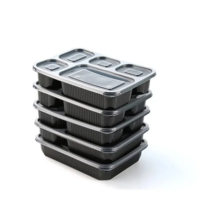 Maisto saugojimo pakuotė Plastikinė juoda mikrobangų krosnelėje saugi išsineš...