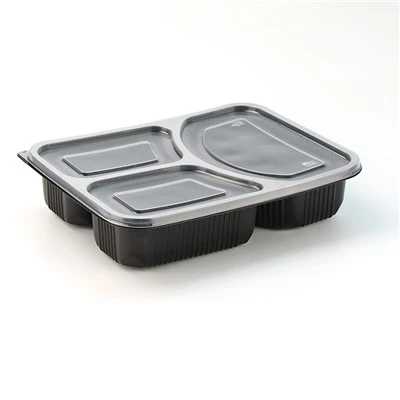 3 skyrių plastikinis indas
