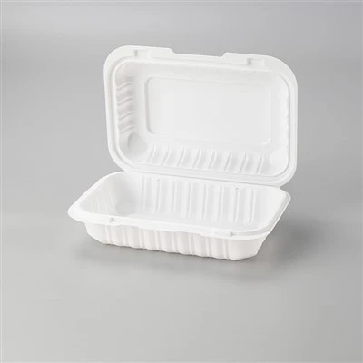 9 x 6 colių vyriais pakabinamos maisto dėžutės MFPP Clamshell maisto konteineriai