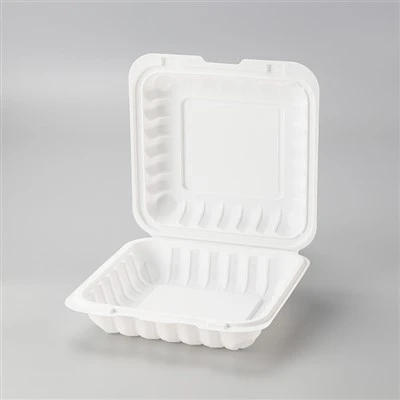 Clamshell 8x8 colių MFPP šarnyriniai maisto konteineriai