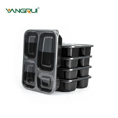 Vienkartinė 4 skyrių maisto talpa Bento Box