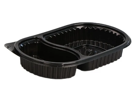 Oval 2 compartment Food storeage box