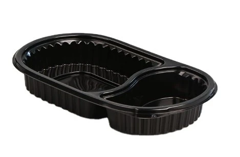 Oval 2 compartment Food storeage box