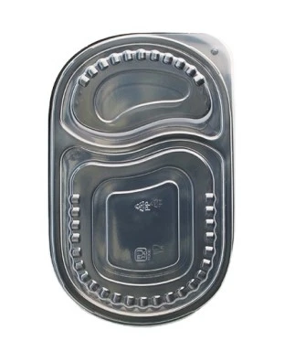 33318 Oval 2 compartment Food storeage box